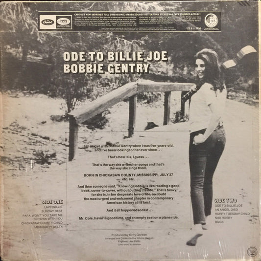 Bobbie Gentry : Ode To Billie Joe (LP, Album, Club, RE, Cap)