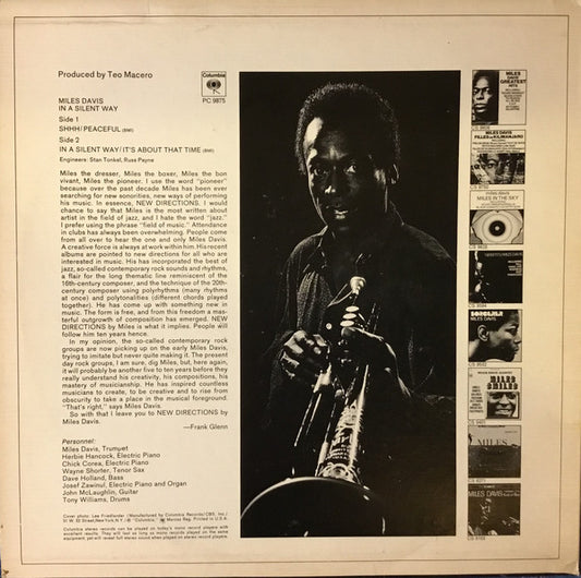 Miles Davis : In A Silent Way (LP, Album, RE, No)