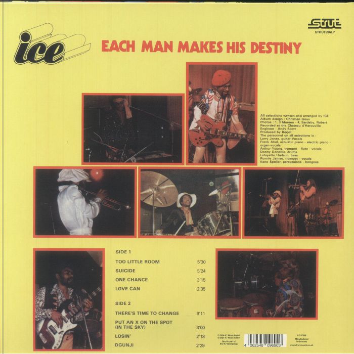 Ice - Each Man Makes His Destiny (LP, Album, RE, Gat) (Mint (M))