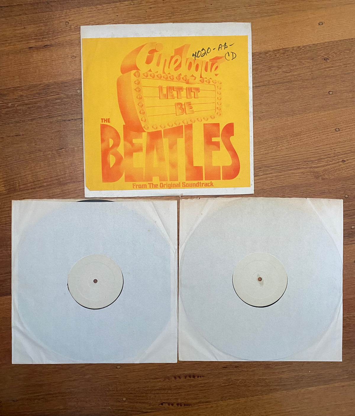 The Beatles - Cinelogue Let It Be 2xLP White Label - VG+