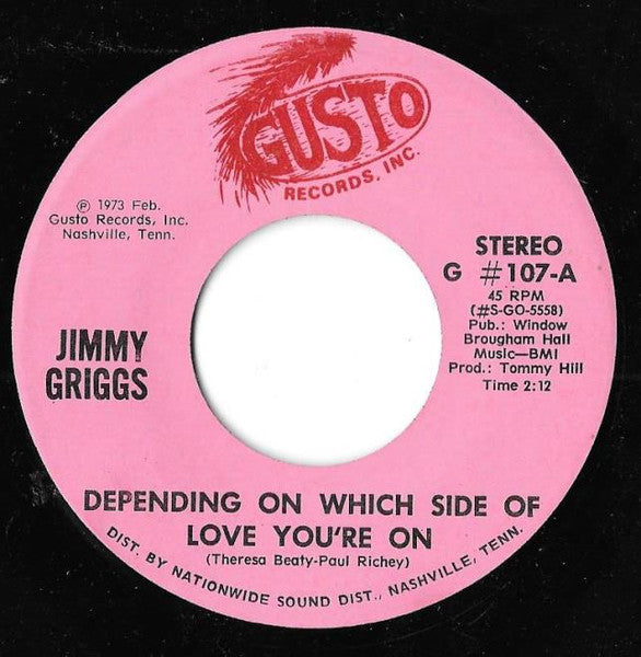 Jimmy Griggs - Depending On What Side Of Love You're On / The Last Letter (7", 45 RPM) (Very Good (VG))