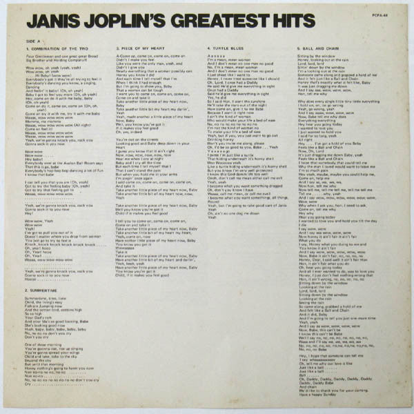 Janis Joplin - Janis Joplin's Greatest Hits (LP, Comp, Club) (Near Mint (NM or M-))