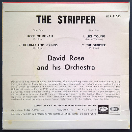 David Rose & His Orchestra - The Stripper (7", 45 RPM, EP) (Very Good (VG))