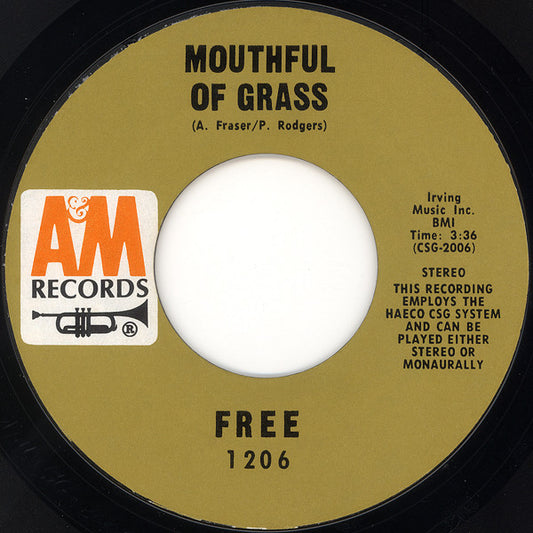 Free - All Right Now (7", 45 RPM, Single, Styrene, Stereo) (Very Good (VG))