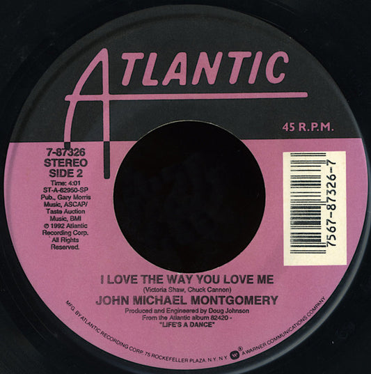 John Michael Montgomery - Beer And Bones / I Love The Way You Love Me (7", 45 RPM, Stereo) (Very Good (VG))