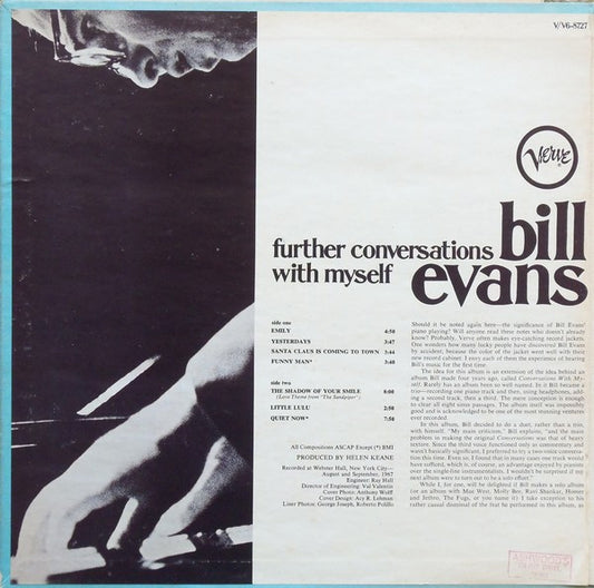 Bill Evans - Further Conversations With Myself (LP, Album, Stereo) (Very Good Plus (VG+))