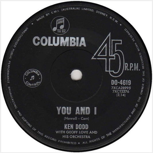 Ken Dodd, Geoff Love & His Orchestra - Tears (7", 45 RPM, Single) (Very Good (VG))