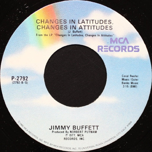 Jimmy Buffett - Margaritaville (7", 45 RPM, Single) (Very Good (VG))