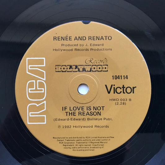 Renée & Renato - Save Your Love / If Love Is Not The Reason (7") (Very Good (VG))