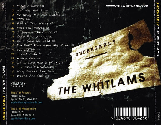 The Whitlams - Undeniably (CD, RE, RM + CD, CD-ROM) (Very Good (VG))