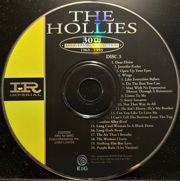 The Hollies - 30th Anniversary Collection 1963-1993 (3xCD, Comp, Club, RM) (Very Good (VG))
