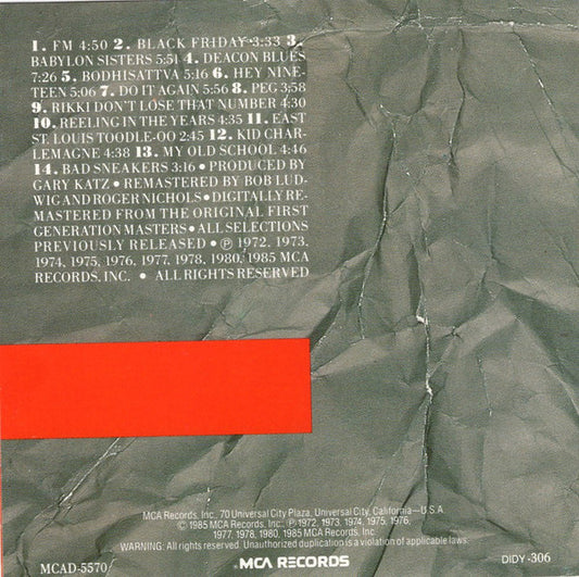 Steely Dan - A Decade Of Steely Dan (CD, Comp, Club, RE, RM) (Good Plus (G+))