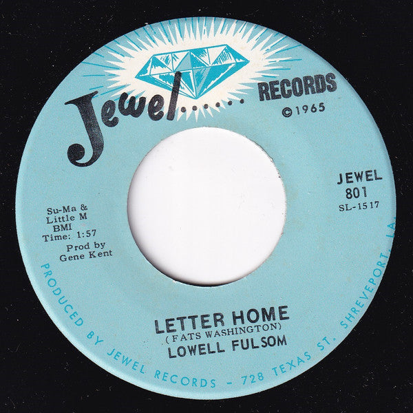 Lowell Fulson : Lady In The Rain (7", Single)