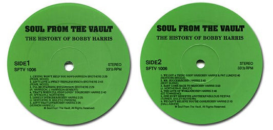 Bobby Harris (3) : The History Of Bobby Harris (LP, Comp)