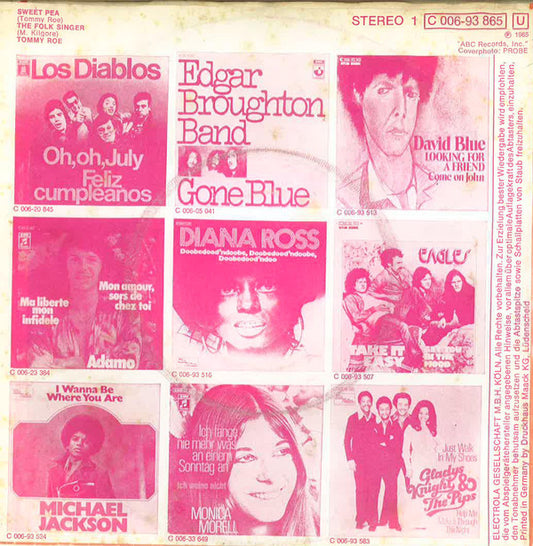 Tommy Roe : Sweet Pea / The Folk Singer (7", Single)