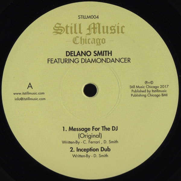 Delano Smith Featuring Diamondancer : A Message For The DJ (12", RE)