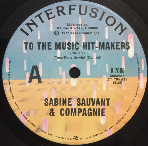 Sabine Sauvant & Compagnie : To The Music Hit Makers  (7", Single)