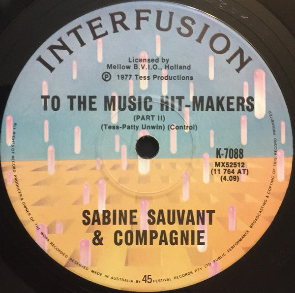 Sabine Sauvant & Compagnie : To The Music Hit Makers  (7", Single)