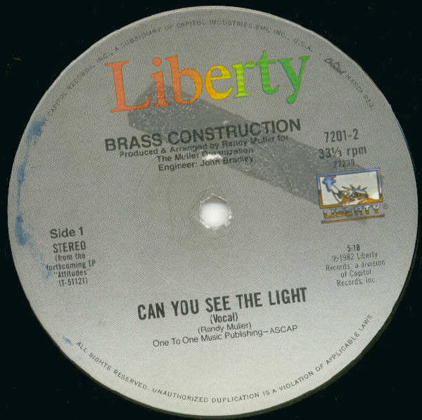 Brass Construction : Can You See The Light (12")