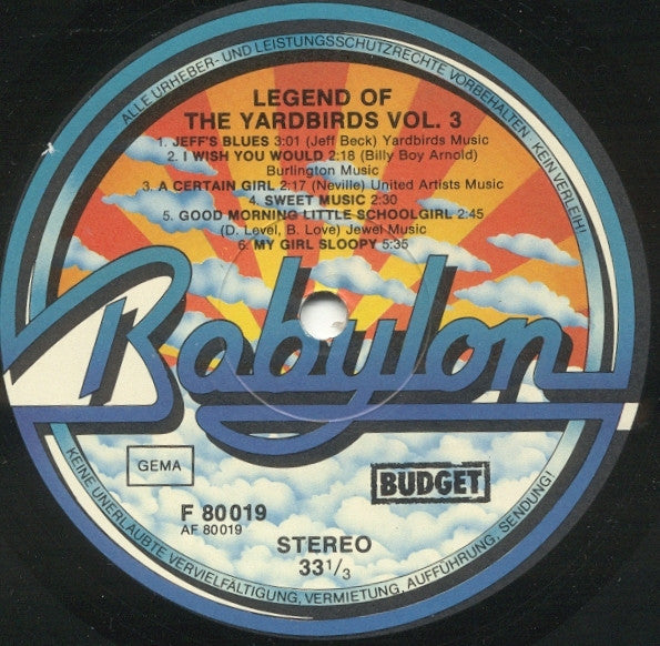 The Yardbirds : Legend Of The Yardbirds Vol. 3 (LP, Comp)