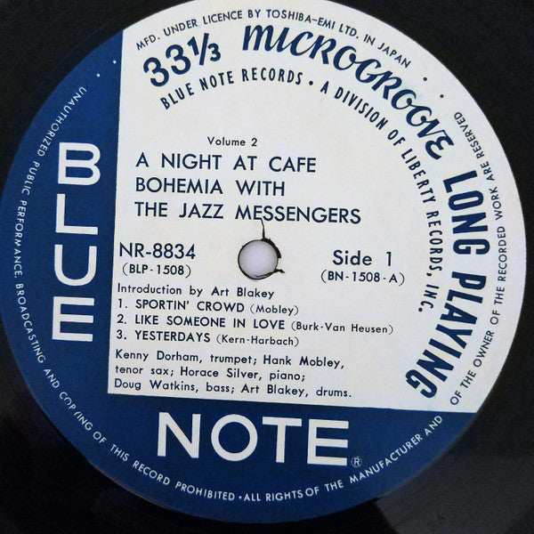 The Jazz Messengers* : At The Cafe Bohemia Volume 2 (LP, Album, Mono, RE)
