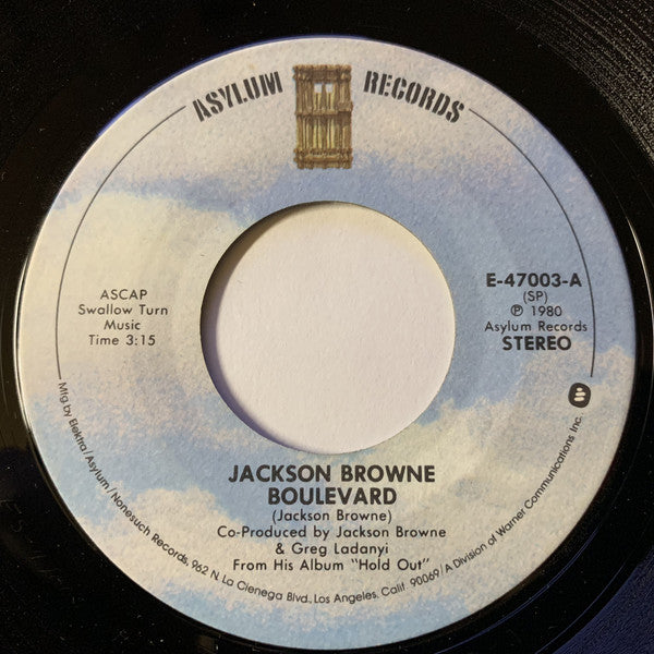 Jackson Browne : Boulevard (7", Single, SP )
