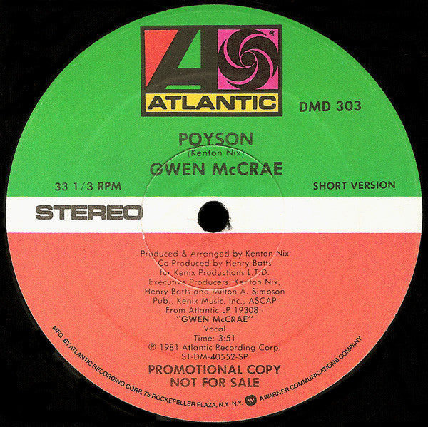 Gwen McCrae : Poyson (12", Promo)