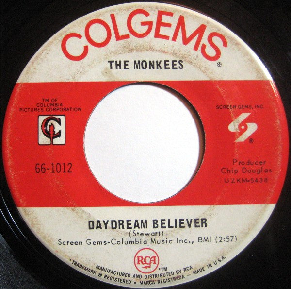 The Monkees : Daydream Believer (7", Single, Ind)