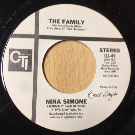 Nina Simone : The Family / That's All I Want From You (7", Single, Promo)