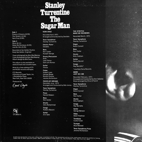 Stanley Turrentine : The Sugar Man (LP, Album, Gat)