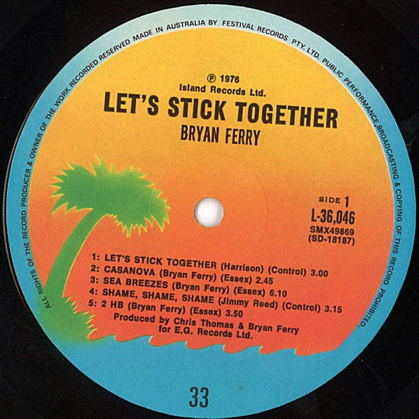 Bryan Ferry : Let's Stick Together (LP, Album)