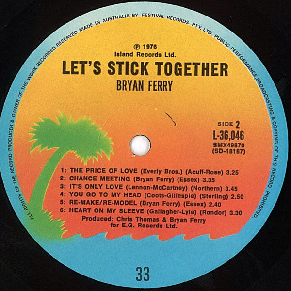 Bryan Ferry : Let's Stick Together (LP, Album)