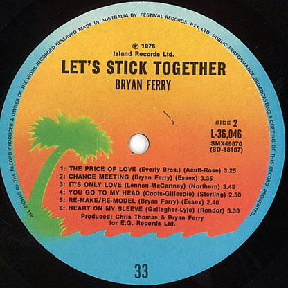 Bryan Ferry : Let's Stick Together (LP, Album)