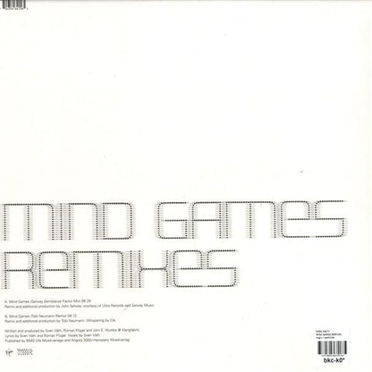 Sven Väth : Mind Games (Remixes) (12")