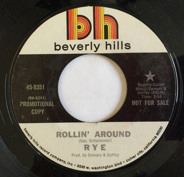 Rye (6) : Soggy Mountain Shack / Rollin' Around (7", Single, Promo)