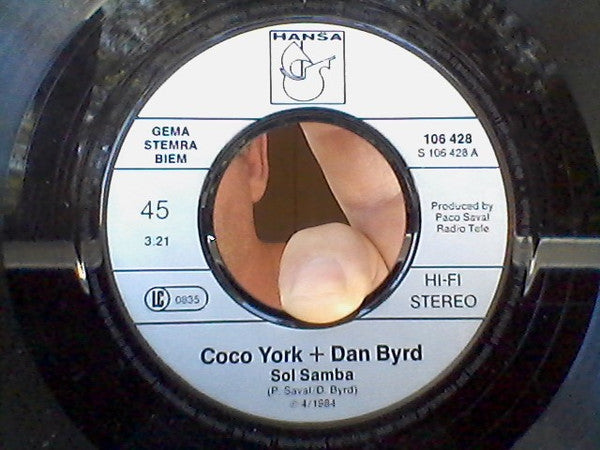Coco York & Dan Byrd : Sol Samba / I'll Put You In My Song (7", Single)