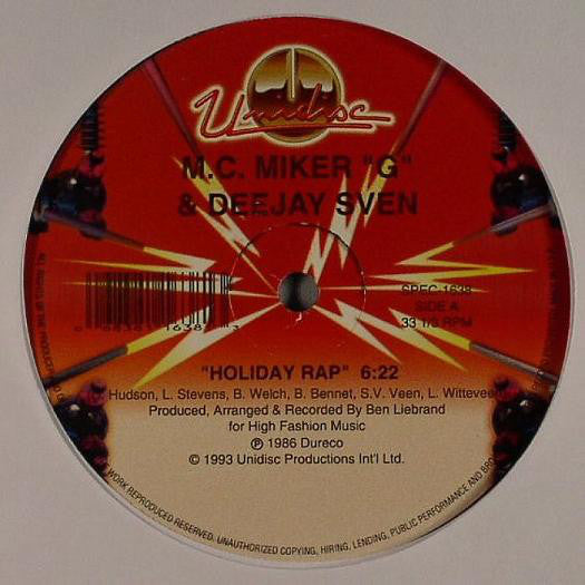 M.C. Miker "G" & Deejay Sven* : Holiday Rap (12", RE)