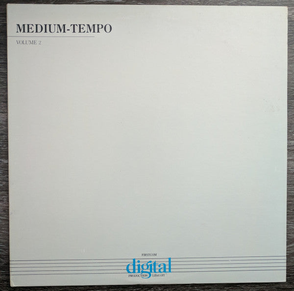 Anonymous : Medium-Tempo Volume 2 (2xLP, Comp, Lib)
