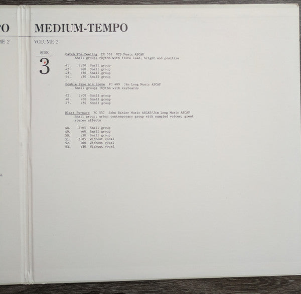 Anonymous : Medium-Tempo Volume 2 (2xLP, Comp, Lib)