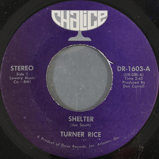 Turner Rice : Shelter (7")