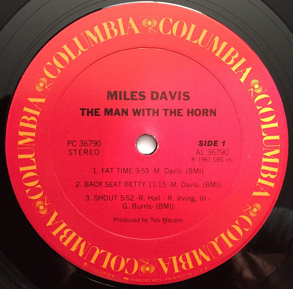 Miles Davis : The Man With The Horn (LP, Album, Car)