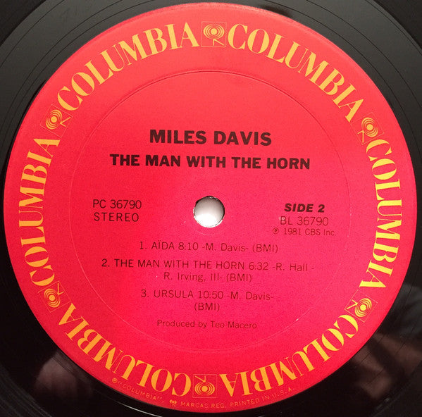 Miles Davis : The Man With The Horn (LP, Album, Car)