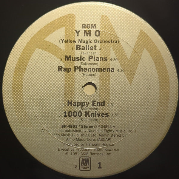 YMO* : BGM (LP, Album)