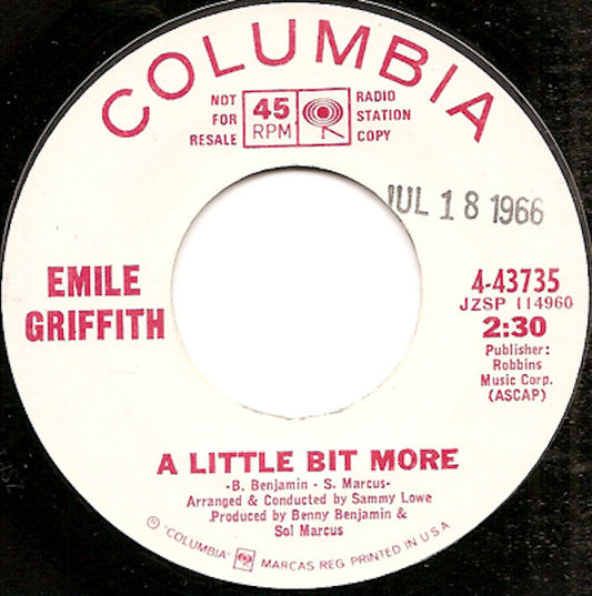 Emile Griffith : A Little Bit More / Always On My Mind (7", Single, Promo)