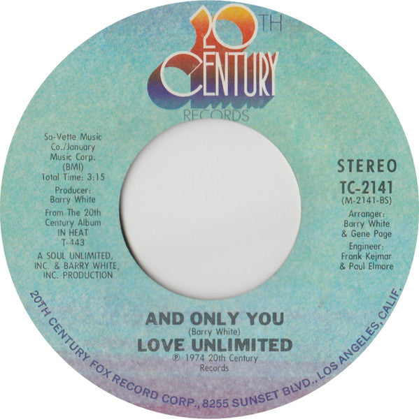 Love Unlimited : I Belong To You (7", Single, Styrene, Pit)