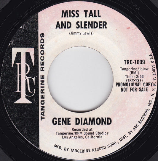 Gene Diamond : I Told You So / Miss Tall And Slender (7", Promo)
