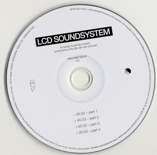 LCD Soundsystem : 45:33 (CD, Promo)