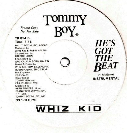 Whiz Kid : He's Got The Beat (12", Promo)