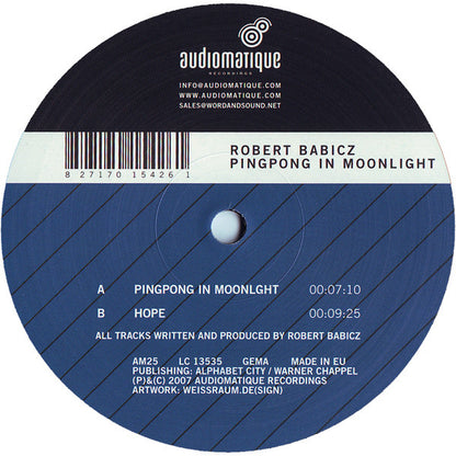 Robert Babicz : Pingpong In Moonlight (12")