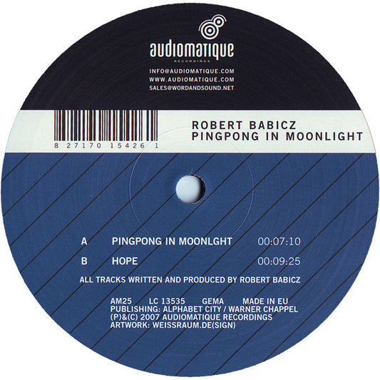 Robert Babicz : Pingpong In Moonlight (12")